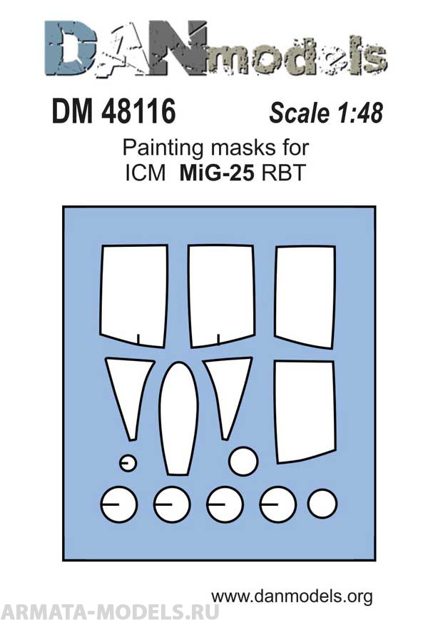 DM48116 маска для модели самолета МиГ-25 РБТ, РБ (ICM 1/48)