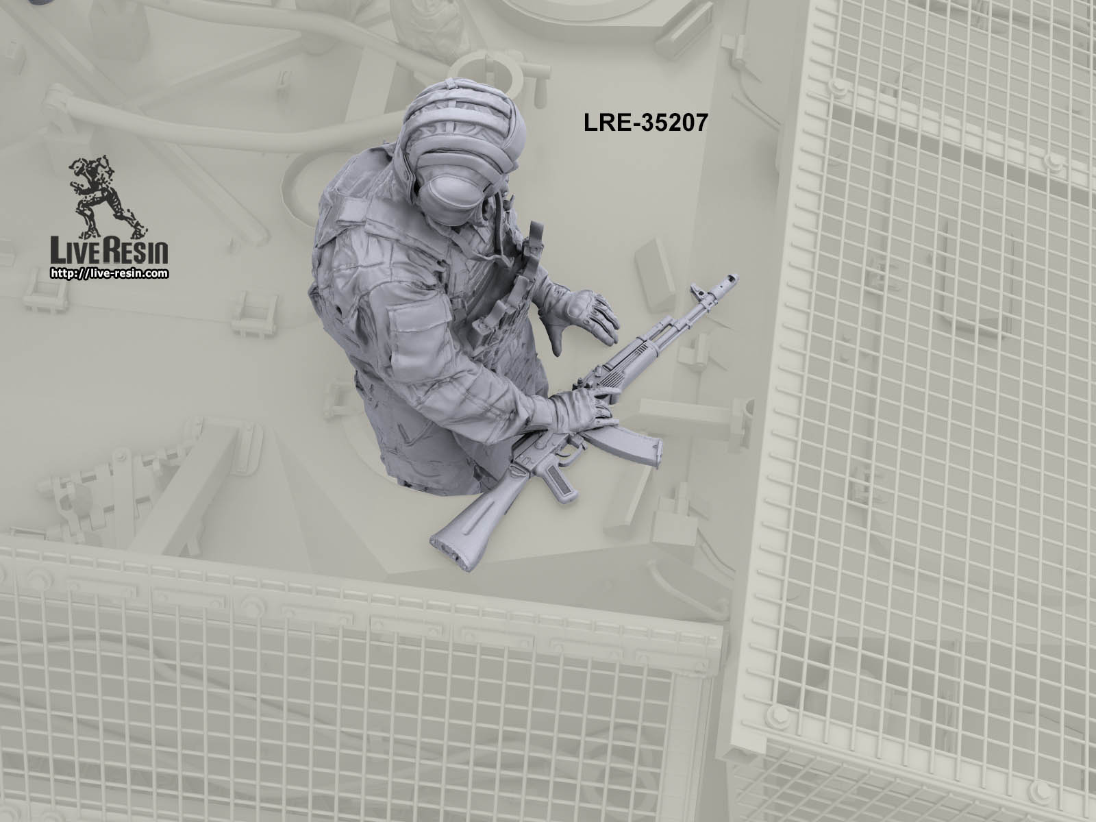 LRM35207 Российский современный танкист/артиллерист САУ в люке - 5 (Не для свободной продажи) Live Resin