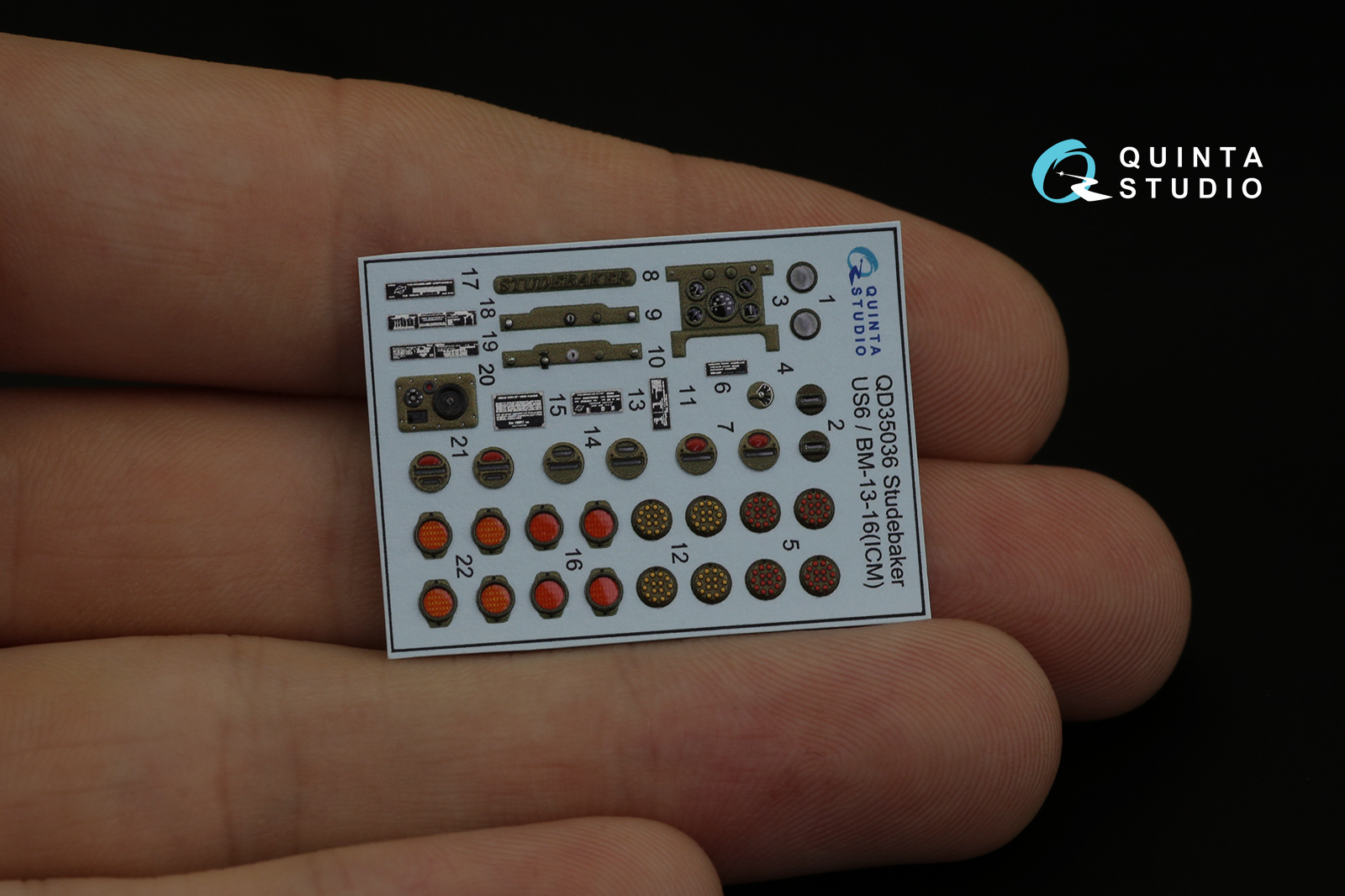 QD35036 3D Декаль интерьера кабины Studebaker US6 (для модели ICM)