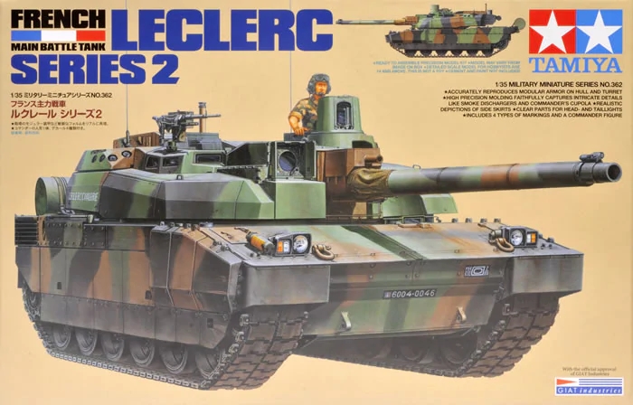 35362 Французский основной танк Leclerc Series 2, с фигурой командира. Tamiya 35362 Французский основной танк Leclerc Series 2, с фигурой командира. Tamiya