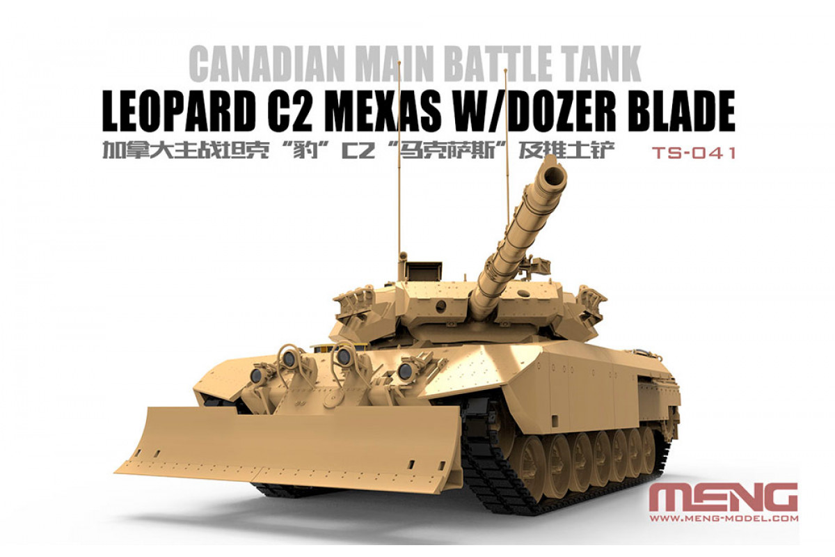 TS-041 Canadian Main Battle Tank Leopard C2 Mexas W/dozer Blade Meng TS-041 Canadian Main Battle Tank Leopard C2 Mexas W/dozer Blade Meng