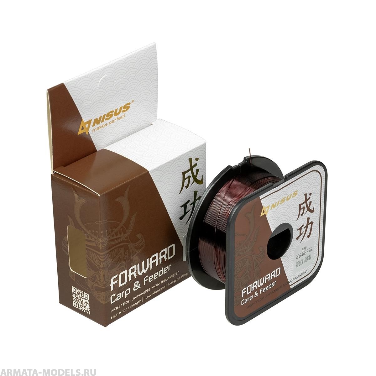 Леска FORWARD Carp & Feeder brown 0,405mm/100m Nylon (N-FСF-0405-100) Nisus( цена указана за упаковку, в количестве 10шт.)