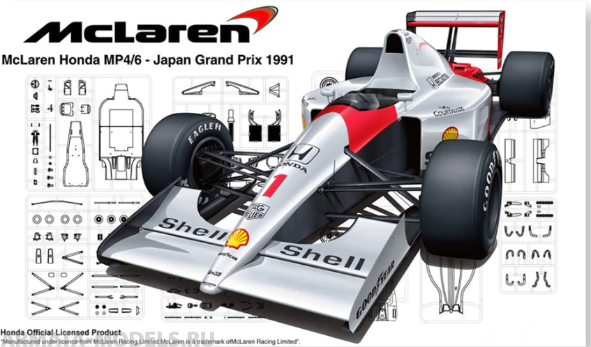 FU09213 McLaren Honda MP4/6 Japanese GP/San Marino GP/Brazilian GP Fujimi FU09213 McLaren Honda MP4/6 Japanese GP/San Marino GP/Brazilian GP Fujimi