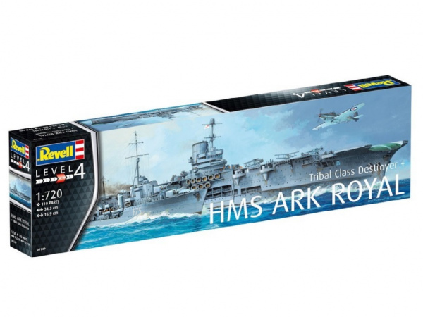 05149 Авианосец Королевских ВМС Великобритании и эскадренный миноносец типа «Трайбл» Revell 05149 Авианосец Королевских ВМС Великобритании и эскадренный миноносец типа «Трайбл» Revell