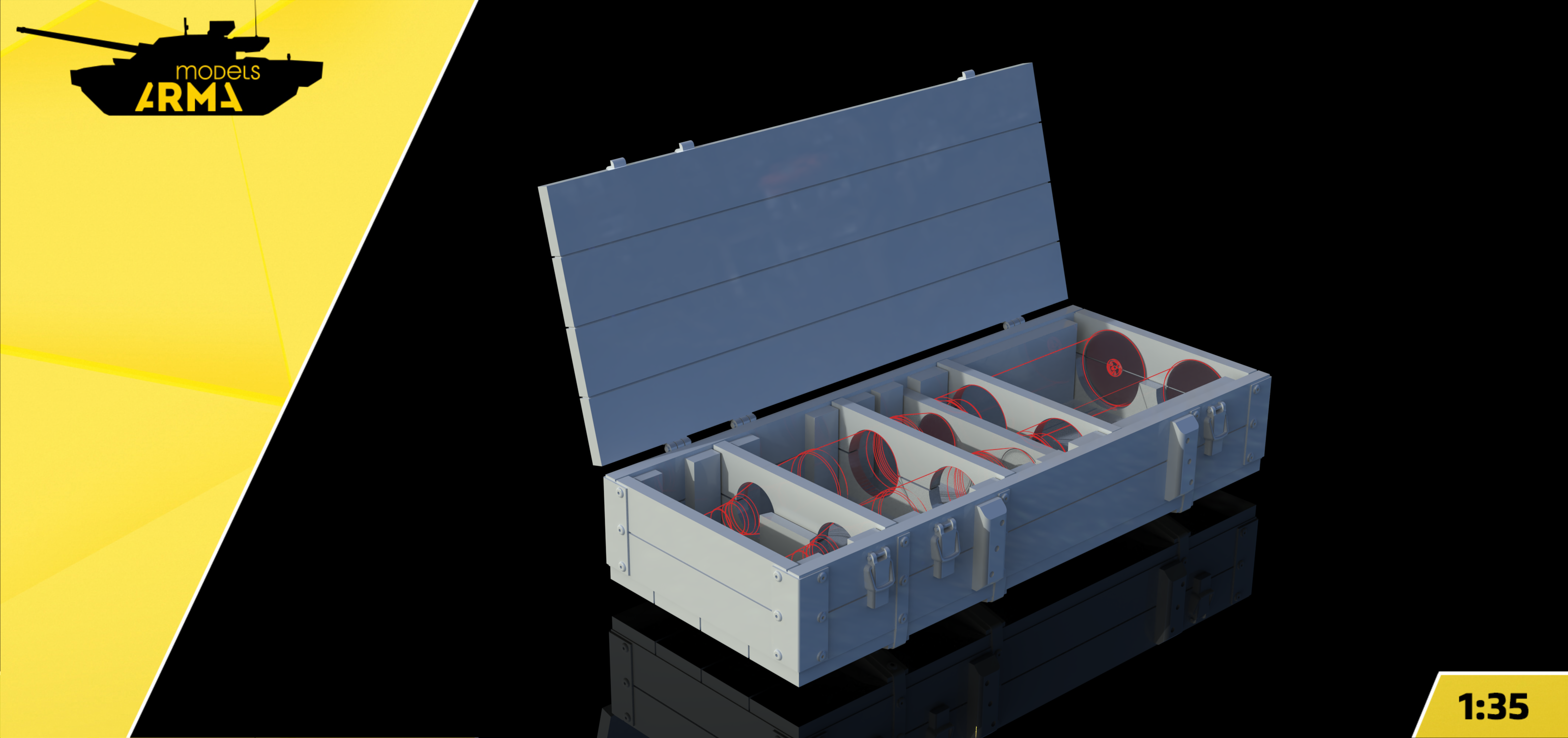 AM35987 Ящик снарядный 122 мм для ИС-2/ИСУ-122 (Не для свободной продажи) Arma Models