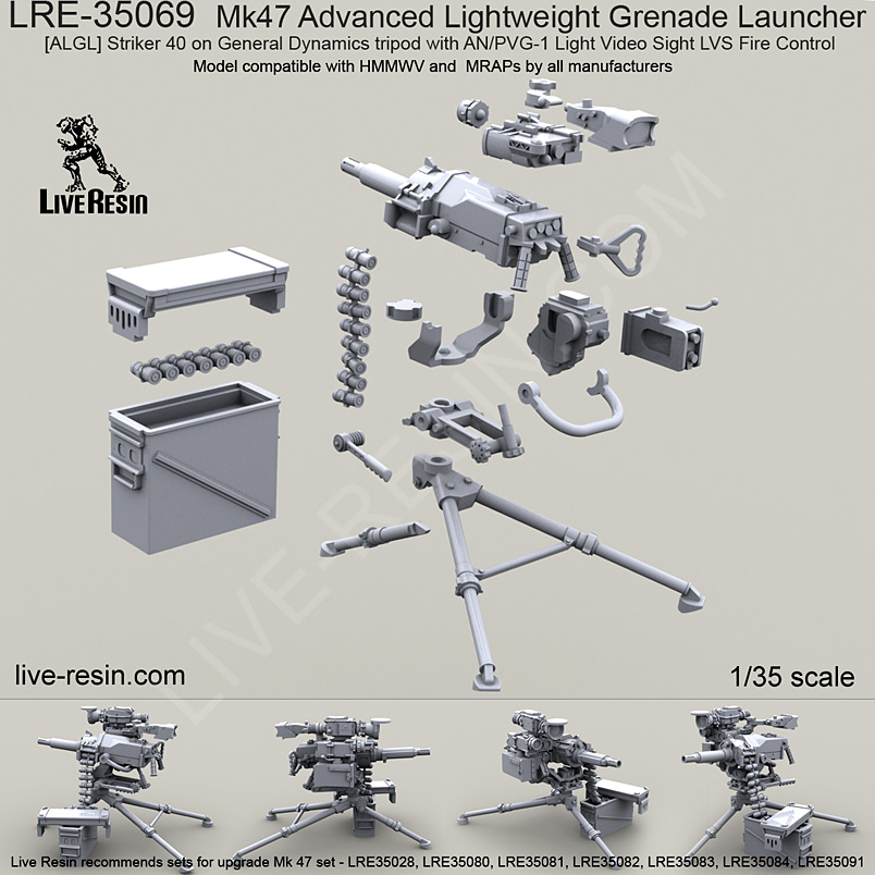 LRE35069 Автоматический 40 мм гранатомёт Mk47 [ALGL] Striker 40 на штативе General Dynamics
