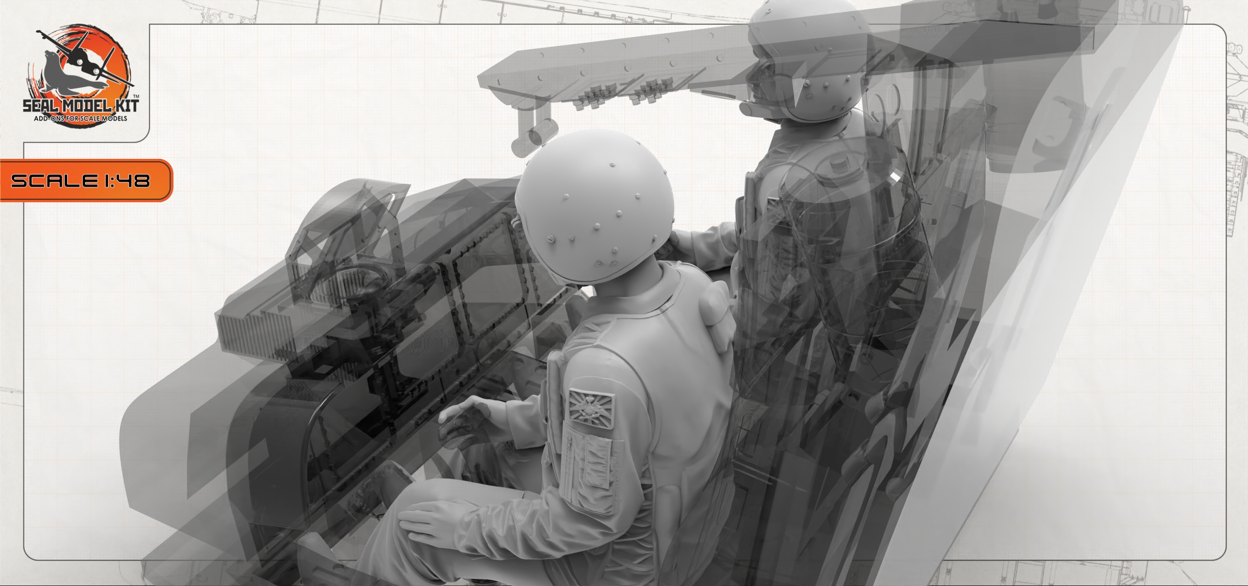 smk48069 Российские вертолетчики для Ка-52, Ка-52М (Не для свободной продажи) Seal Model Kit