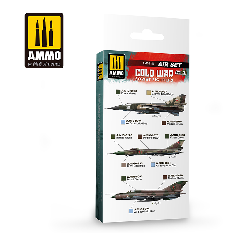 AMIG7240 Набор красок Cold War Soviet Fighters Colors AMIG7240 Набор красок Cold War Soviet Fighters Colors