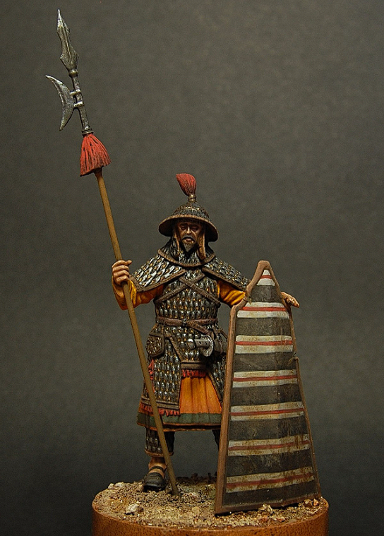 CHM-54114. Китайский тяжеловооруженный воин, XIII век. 54 мм. Материал - смола. Chronos Miniatures CHM-54114. Китайский тяжеловооруженный воин, XIII век. 54 мм. Материал - смола. Chronos Miniatures