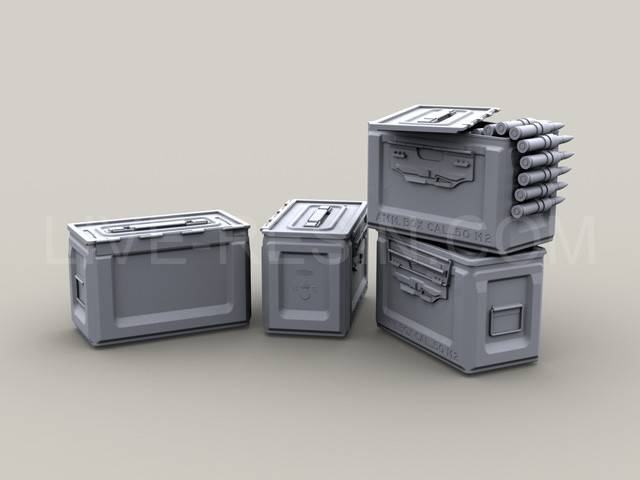 LRE16002 WWII US Army .50 M2 Ammunition Ammo Box opened 