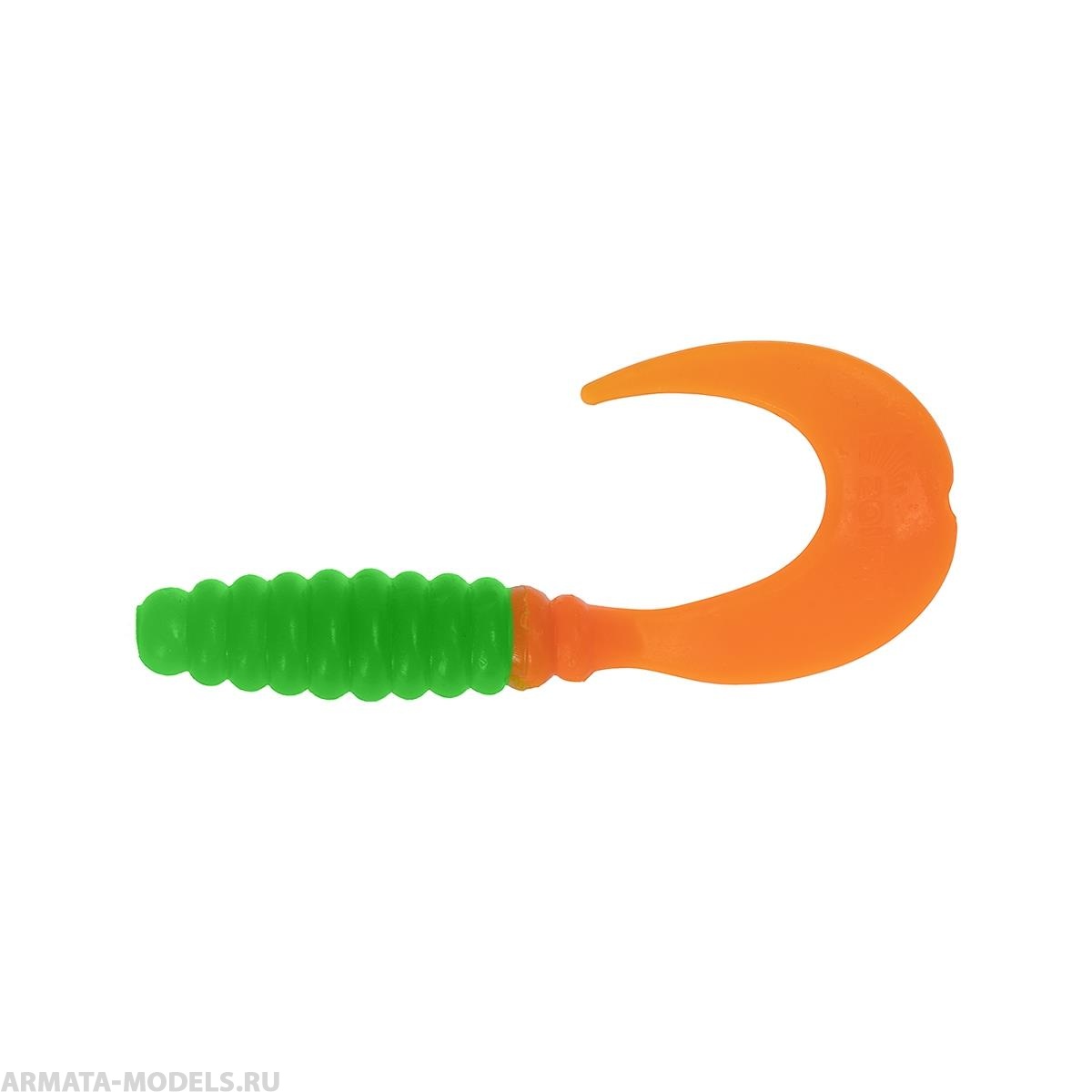 Твистер Credo 2,35"/6,0 см Lime & Orange 7шт. (HS-10-020) Helios Твистер Credo 2,35"/6,0 см Lime & Orange 7шт. (HS-10-020) Helios