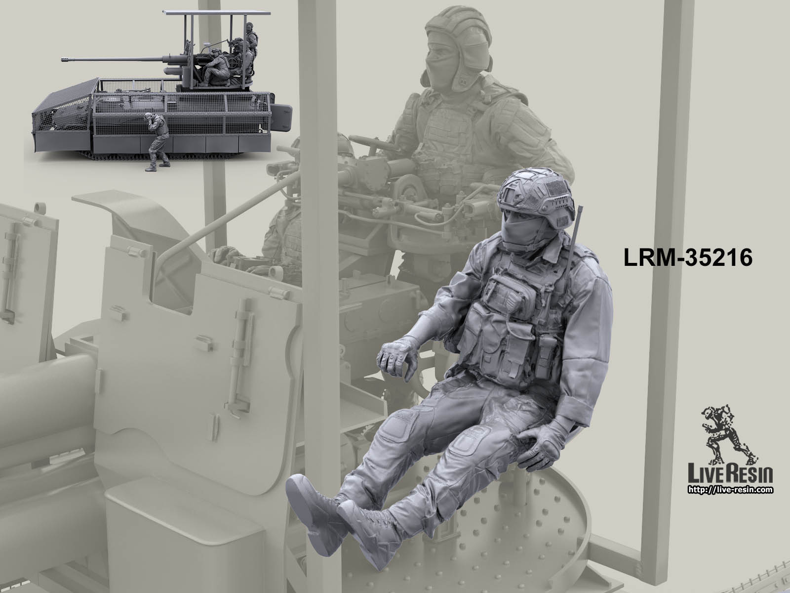 LRM35216 Российский современный артиллерист САУ левый наводчик - 14 (Не для свободной продажи) Live Resin