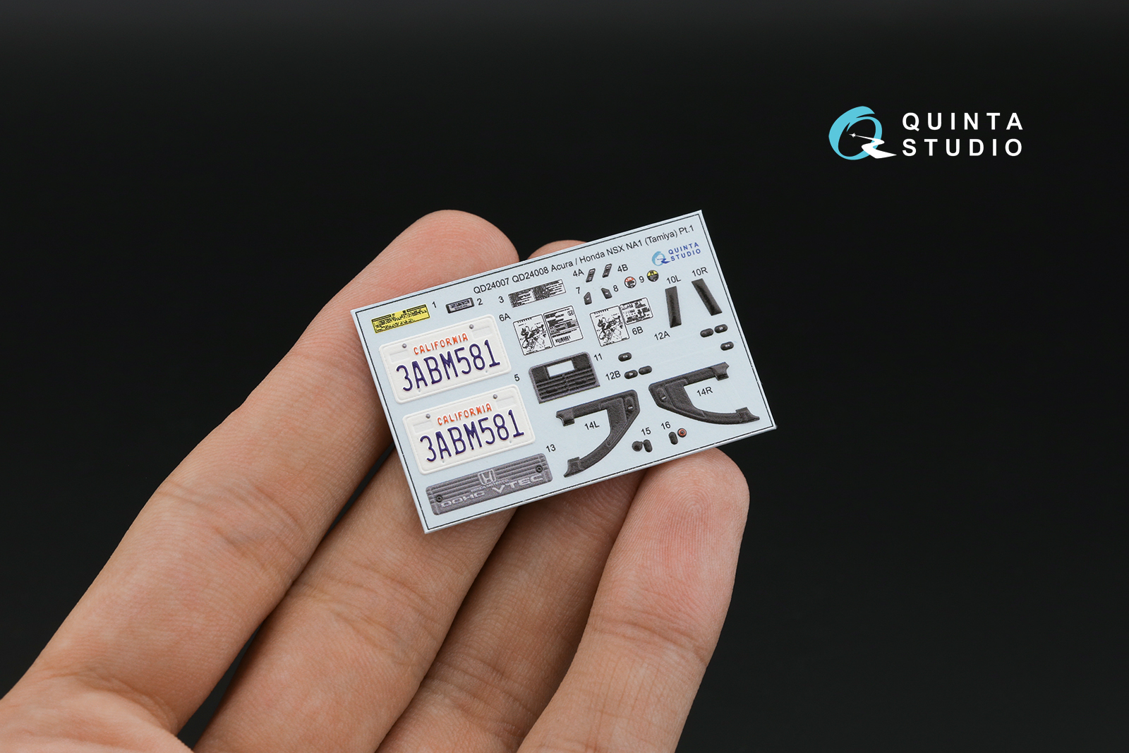 QD24008 3D Декаль интерьера кабины Honda NSX NA1 Japanese version (Tamiya)