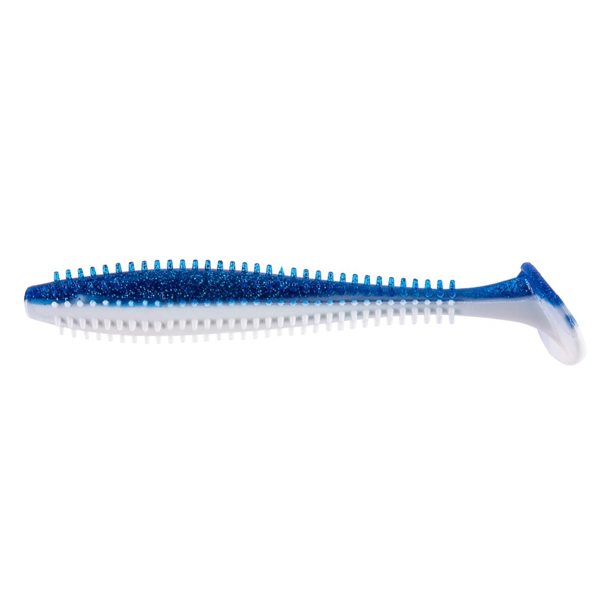 Виброхвост Shaggy 3,35"/8,5 см Blue Sparkles & White 5шт. (HS-16-026) Helios Виброхвост Shaggy 3,35"/8,5 см Blue Sparkles & White 5шт. (HS-16-026) Helios