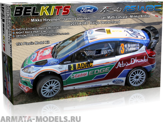 BEL003 Модель автомобиля FORD FIESTA WRC FORD FIESTA WRC Belkits BEL003 Модель автомобиля FORD FIESTA WRC FORD FIESTA WRC Belkits