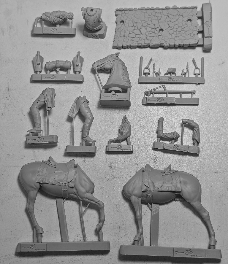 CHM-54350. Офицер гвардейских конных гренадеров, Вюртемберг 1809-14 гг. 54 мм. Материал - смола. Chronos Miniatures