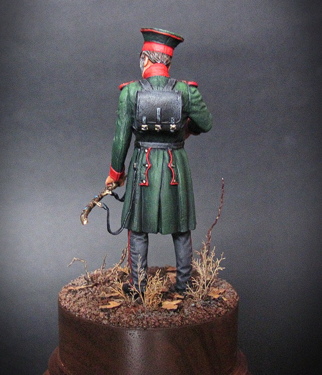 CHM-54096. Обер-Офицер Московского (или Санкт-Петербургского) пешего ополчения, Россия 1812-13 гг. (Два варианта голов). 54 мм. Материал – смола. Chronos Miniatures
