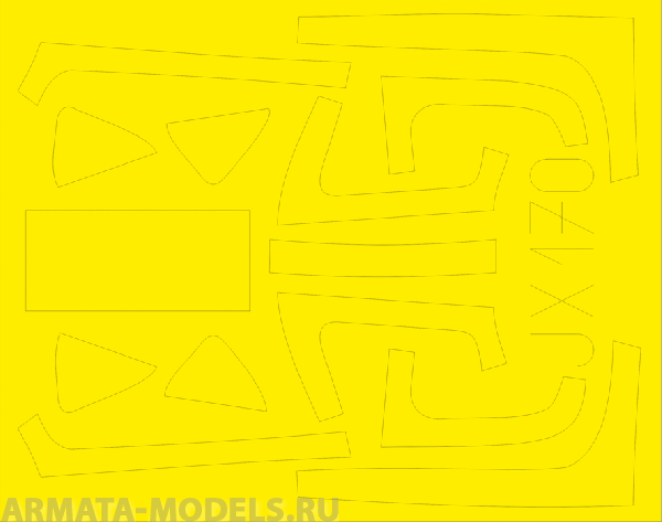JX170ED Окрасочная маска A-1H (for Trumpeter kit) 1/32 JX170ED Окрасочная маска A-1H (for Trumpeter kit) 1/32