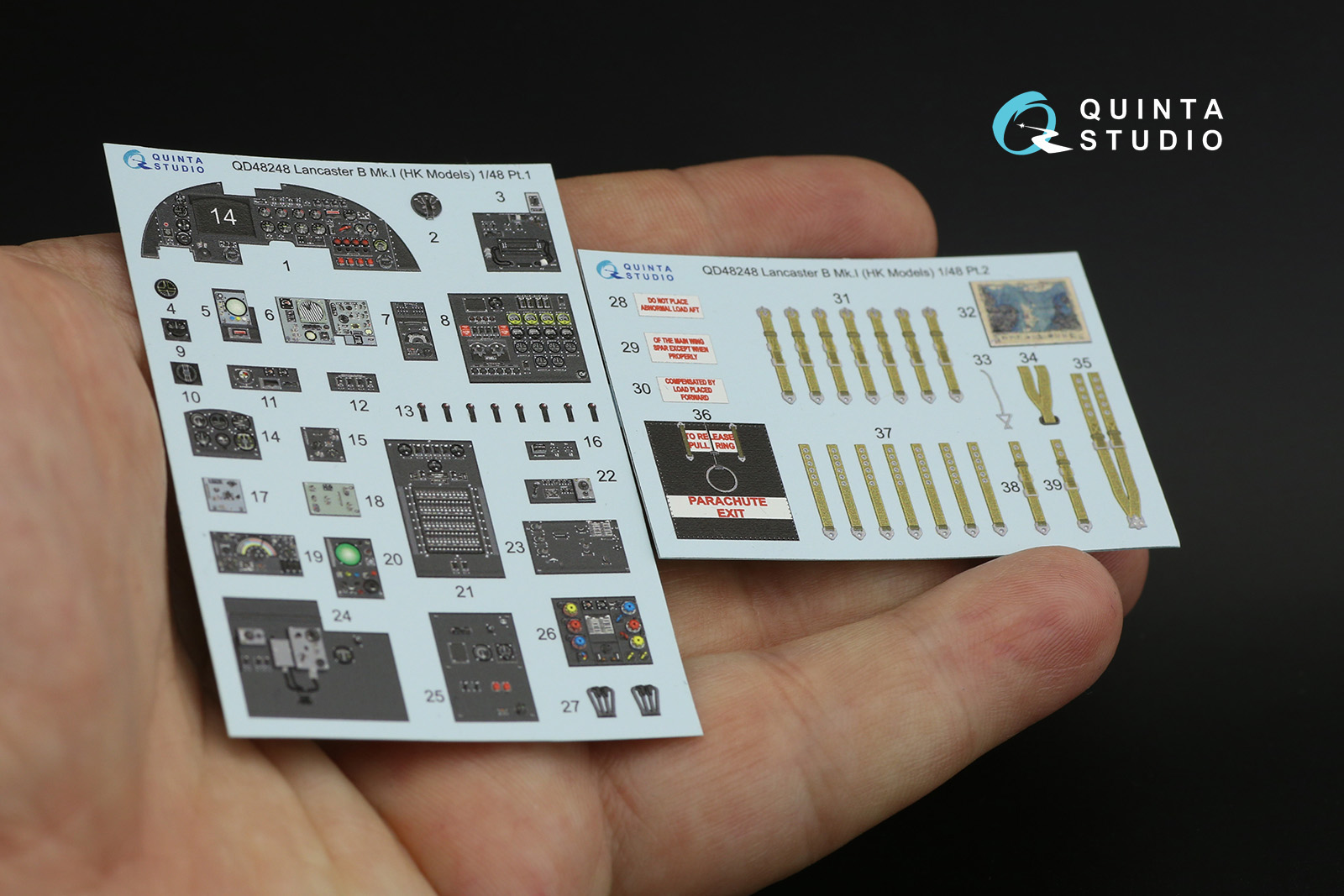 QD48248 3D Декаль интерьера кабины Lancaster B Mk.I (HK Models)