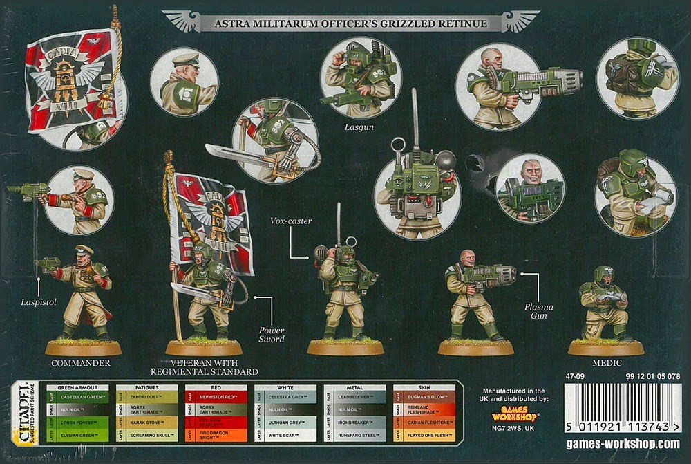 47-09GW Набор Астра Милитарум: командный отряд Кадианцев (Astra Militarum Cadian Command Squad) 47-09GW Набор Астра Милитарум: командный отряд Кадианцев (Astra Militarum Cadian Command Squad)