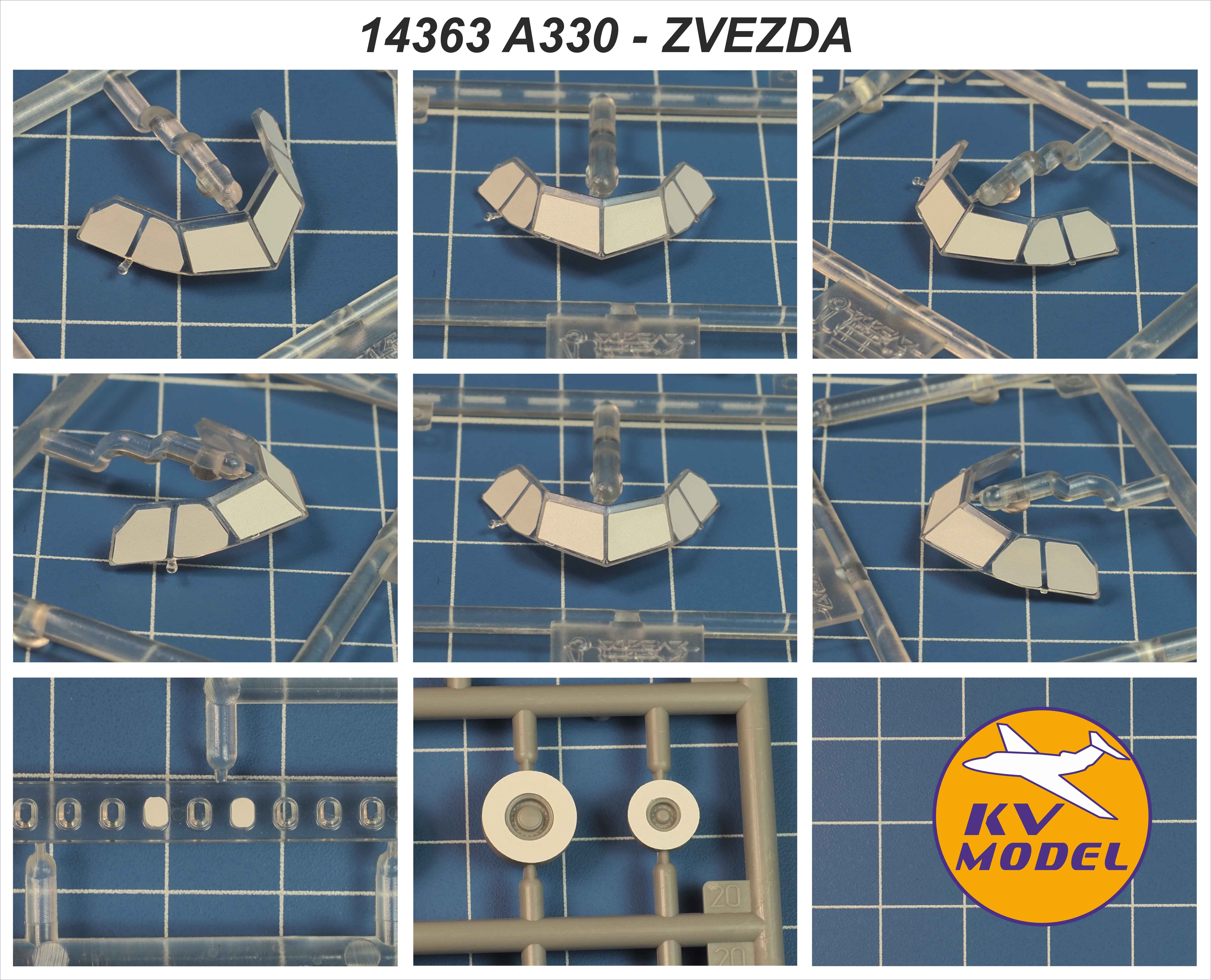 14363KV Окрасочная маска Airbus A330-300 (ZVEZDA #7044) + маски на диски и колеса