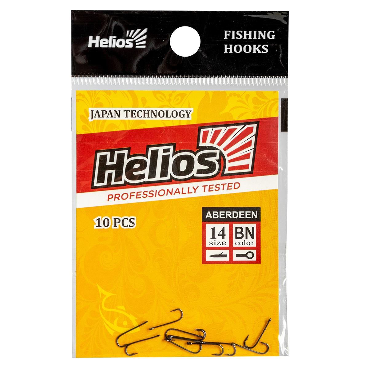 Крючок Aberdeen с кольцом №14 цвет BN (10шт) (HS-AB-BN-9968-14) Helios