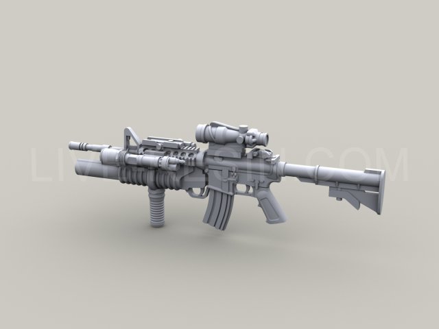 LRE35003 Карабин армии США M4 с подствольным гранатометом M203A1 40мм LRE35003 Карабин армии США M4 с подствольным гранатометом M203A1 40мм