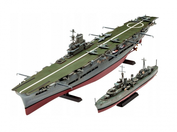 05149 Авианосец Королевских ВМС Великобритании и эскадренный миноносец типа «Трайбл» Revell 05149 Авианосец Королевских ВМС Великобритании и эскадренный миноносец типа «Трайбл» Revell