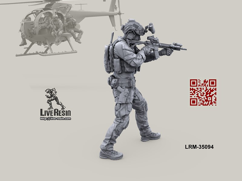 LRM35094 Боец СОФ/МАРСОК  в панорамных очках ночного видения - 5 Live Resin