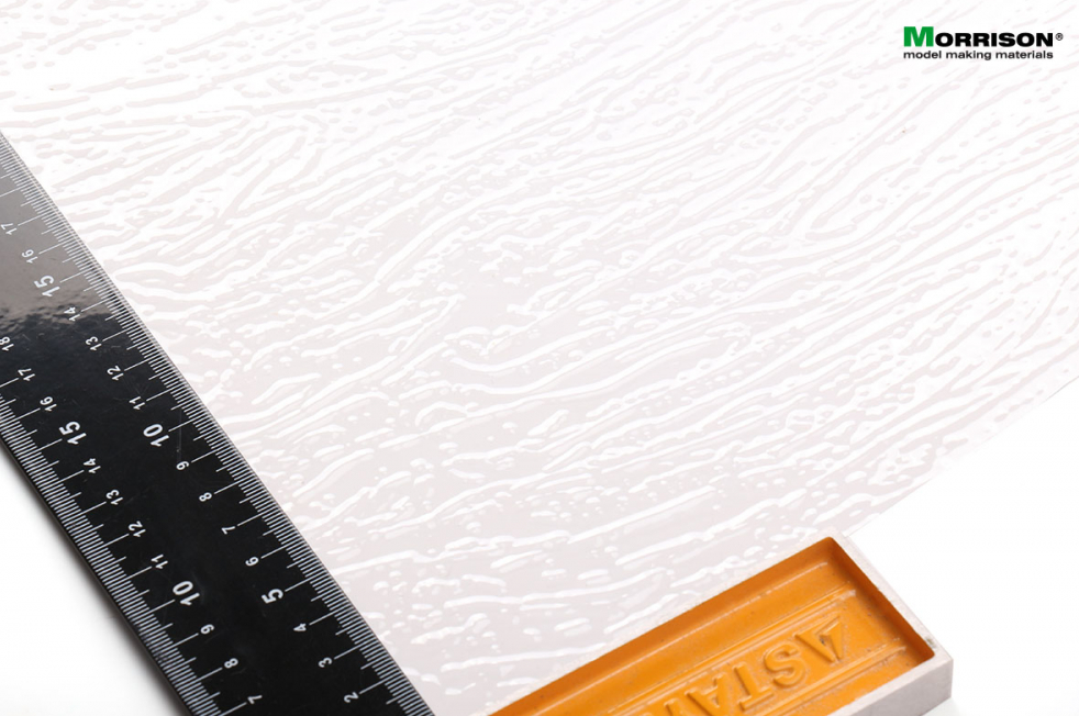 041tov001 Водные потоки - прозрачная имитация воды для макетов и диорам (Лист А3- 28см.х38см.)