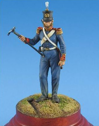 CMOS-54001(M). Британский канонир королевской артиллерии, 1854-56 гг. 54 мм.  Материал - белый металл. Chronos Miniatures