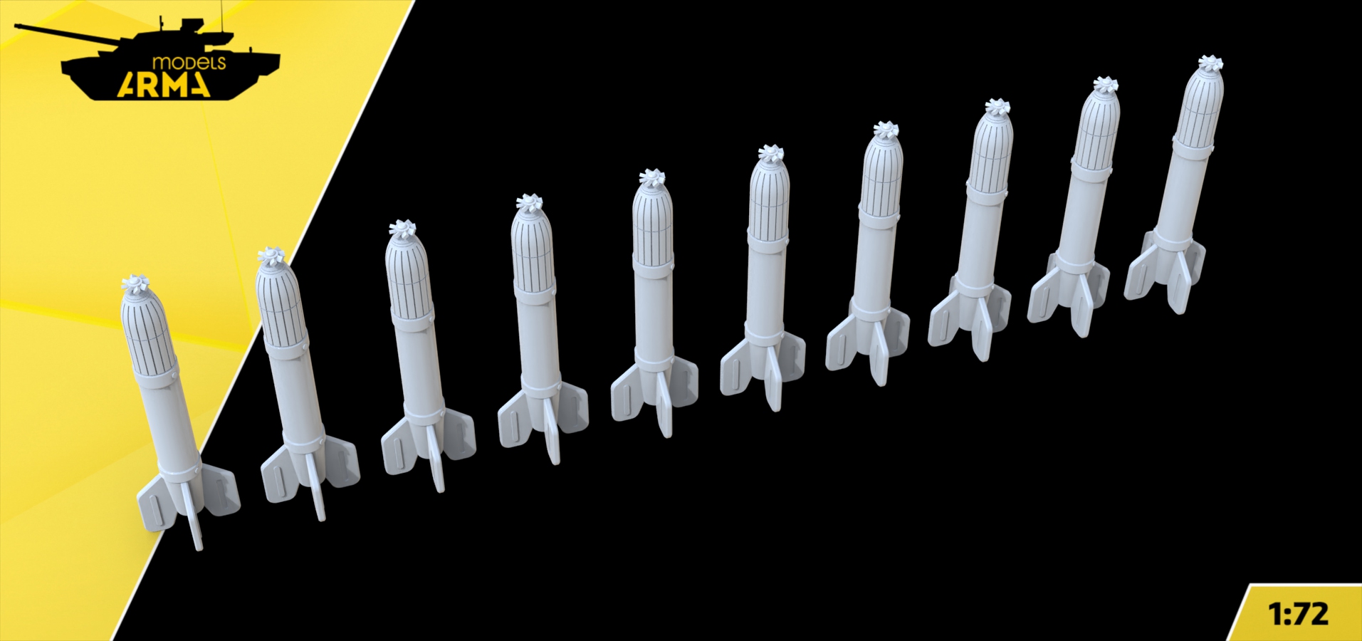 AM72513 Снаряды РС-82 для И-16 (Не для свободной продажи) Arma Models