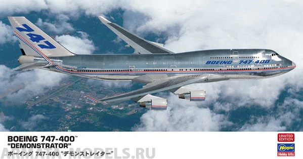 10832 Самолет BOEING 747-400 DEMONSTRATOR (HASEGAWA)  1/200 Hasegawa 10832 Самолет BOEING 747-400 DEMONSTRATOR (HASEGAWA)  1/200 Hasegawa