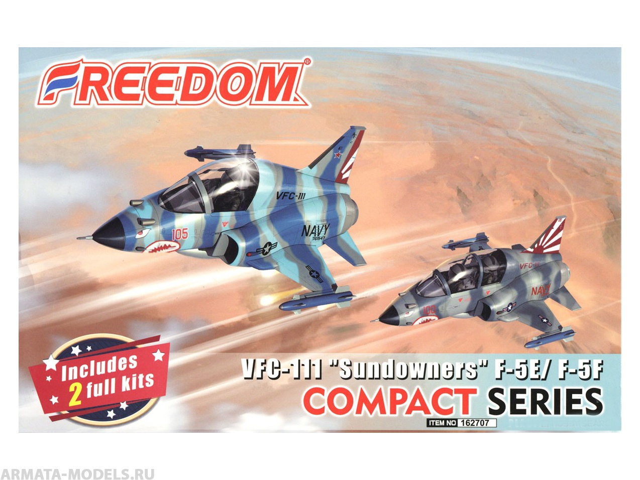 162707-FRE F-5 Tiger II US Navy VFC 111 Sundowners F-5E & F-5F FREEDOM