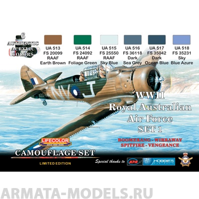 XS01 Набор ROYAL AUSTRALIAN AIR FORCE WWII SET 1 XS01 Набор ROYAL AUSTRALIAN AIR FORCE WWII SET 1