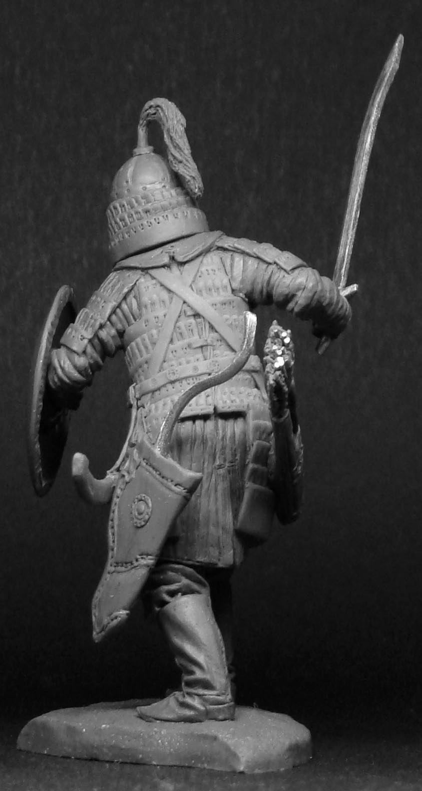 CHM-54045. Татаро-монгольский воин с мечтом, 14 век. 54 мм. Материал - смола. Chronos Miniatures