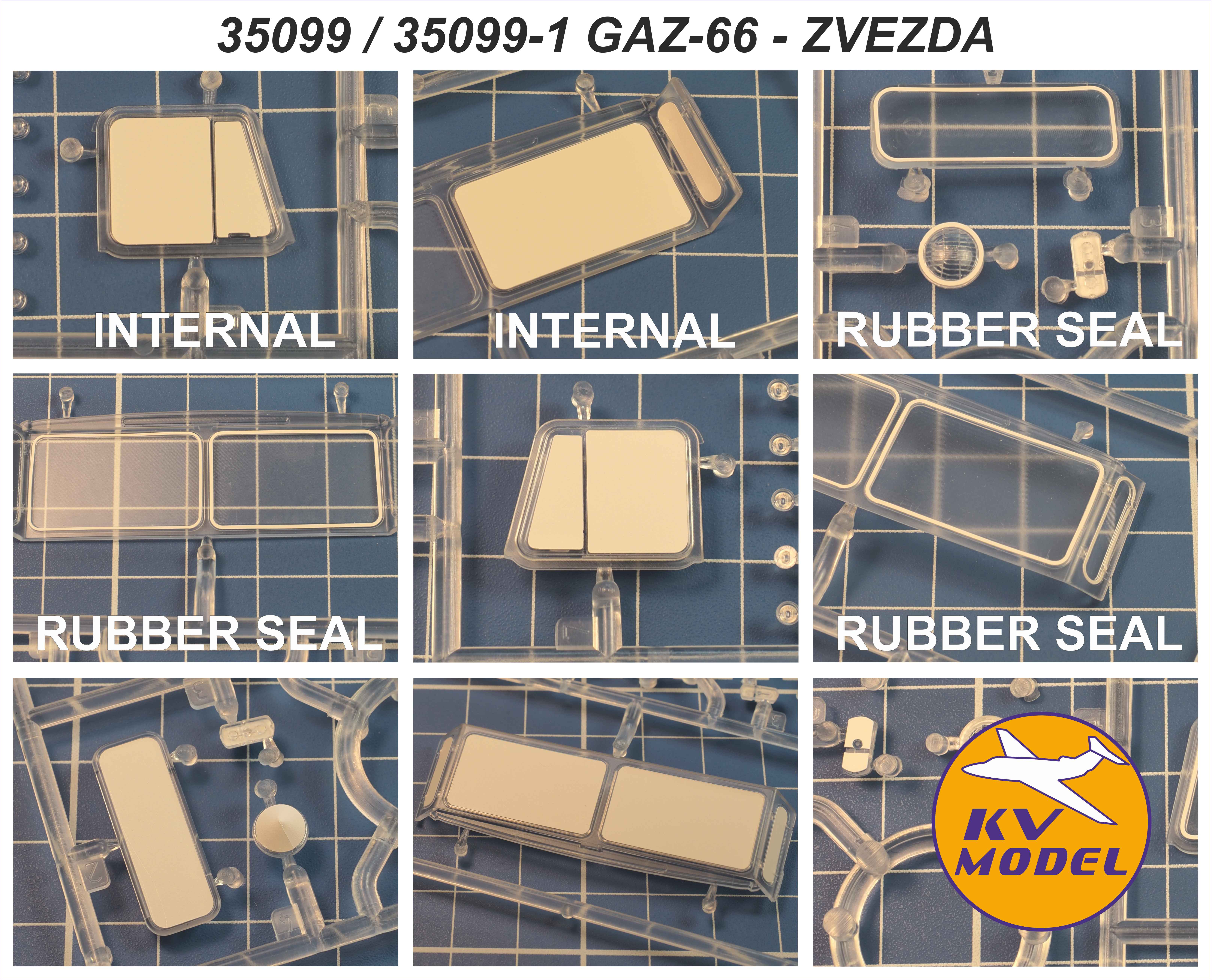 35099KV Окрасочная маска Советский грузовой автомобиль ГАЗ-66 (ZVEZDA #3707)