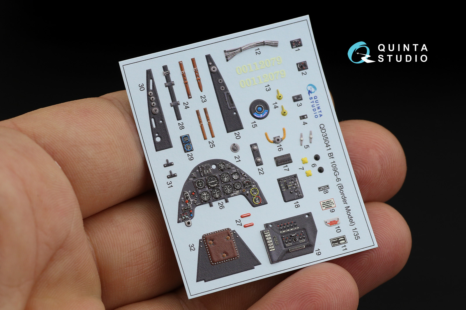 QD35041 3D Декаль интерьера кабины Bf 109G-6 (для модели Border Model)