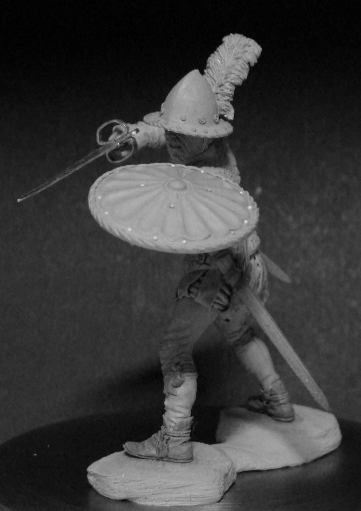 CHM-54270. Испанский пехотинец (рондашьер), 1520-25 гг. 54 мм. Материал - смола. Chronos Miniatures