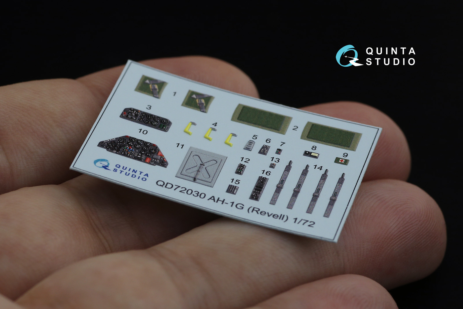 QD72030 3D Декаль интерьера кабины Ah-1G (Special Hobby/Revell)