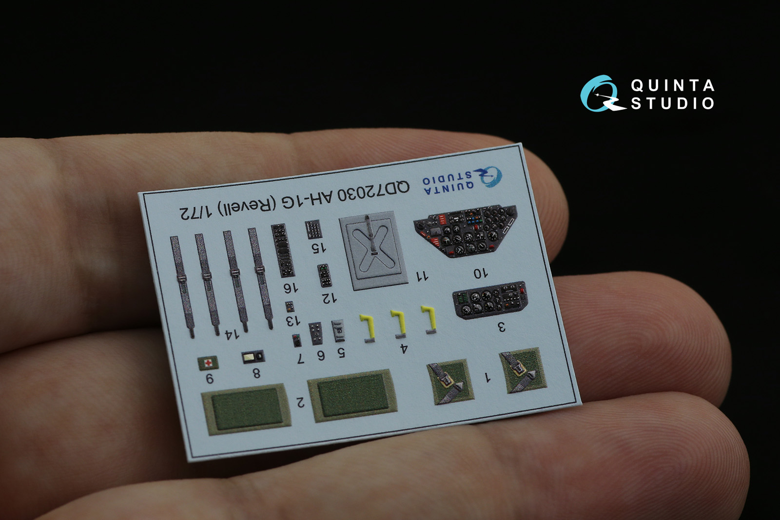 QD72030 3D Декаль интерьера кабины Ah-1G (Special Hobby/Revell)