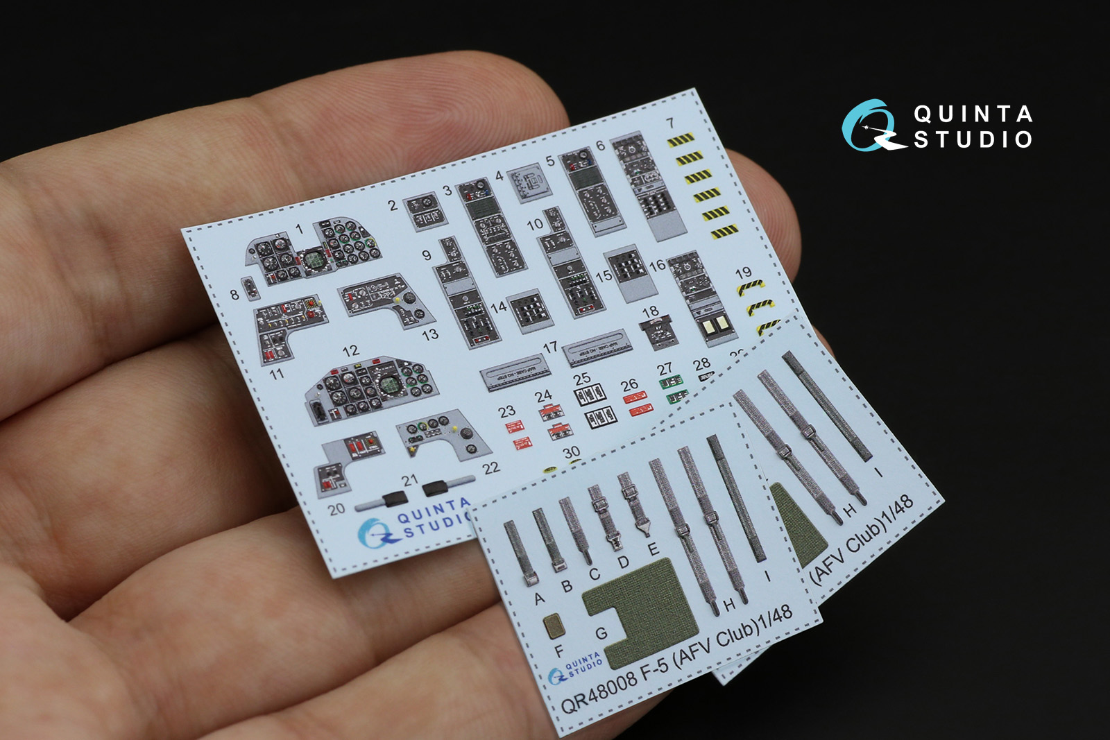 QD48197 3D Декаль интерьера кабины F-5F Tiger II (AFV Club)