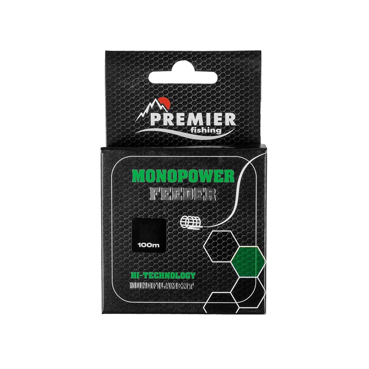 Леска MONOPOWER FEEDER 0,40mm/100m Green Nylon (PR-MF-G-040-100) Premier Fishing