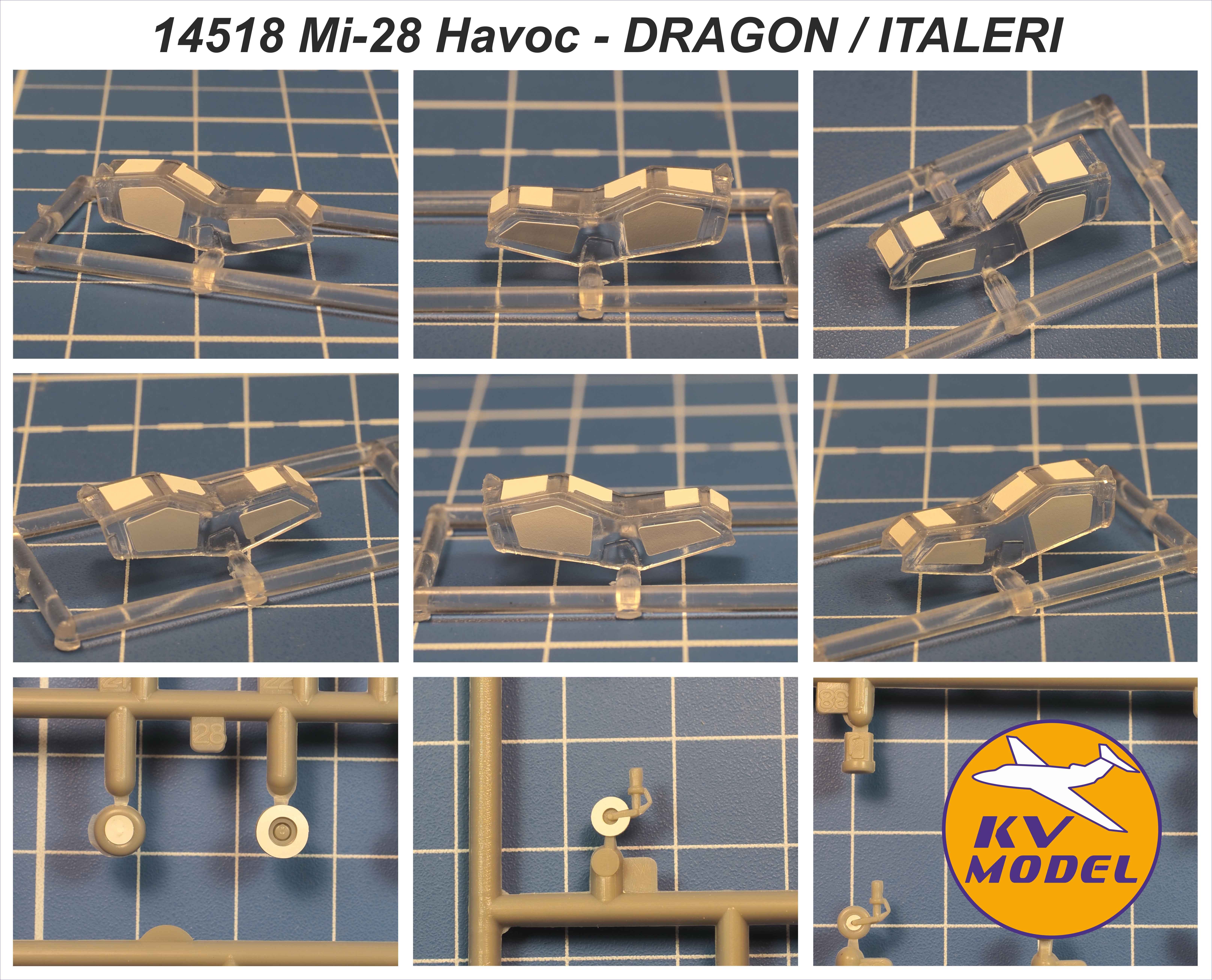 14518KV Окрасочная маска Ми-28 Havoc (DRAGON #4531, #4017 / ITALERI #877) + маски на диски и колеса