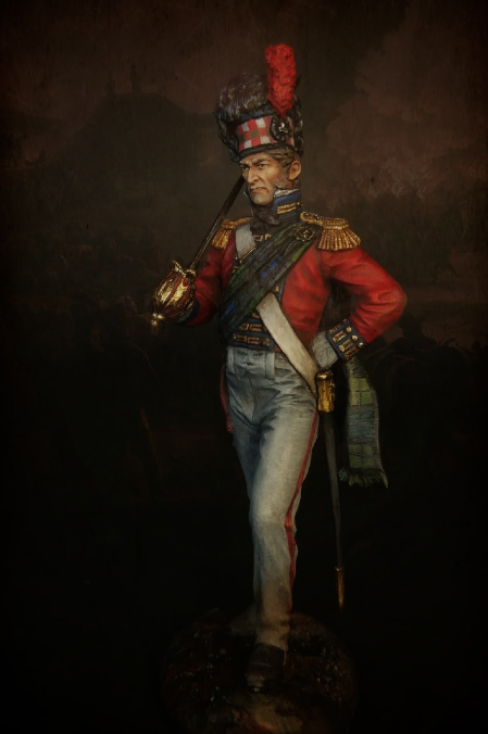 VD-54001(M). Офицер 42-го (Королевских Шотландских горцев) пехотного полка quot;Черная Стражаquot;, 1815 г. 54 мм. Материал - белый металл. Chronos Miniatures