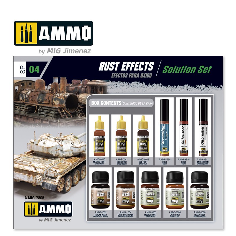 AMIG7805 Ammo Mig Подарочный набор эффектов ржавчины RUST EFFECTS. SOLUTION SET AMIG7805 Ammo Mig Подарочный набор эффектов ржавчины RUST EFFECTS. SOLUTION SET