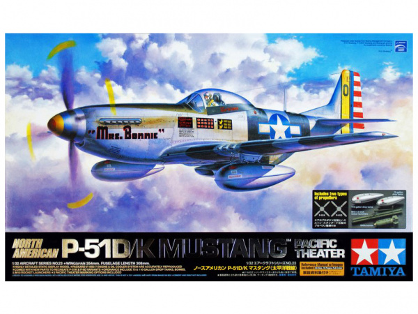 60323 P-51D/K Mustang - Pacific Theater с набором фототравления, 2 фигурами пилотов и подставкой Tamiya