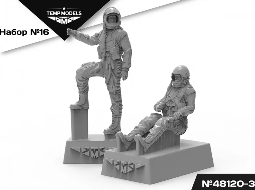 48120-3TMP Пилоты ВМСК (ГШ-6). Набор No. 16-3 1/48 Temp Models