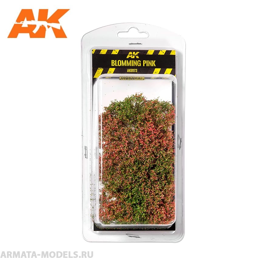 AK8173 Имитация листвы для макетов и диорам BLOMMING PINK SHRUBBERIES