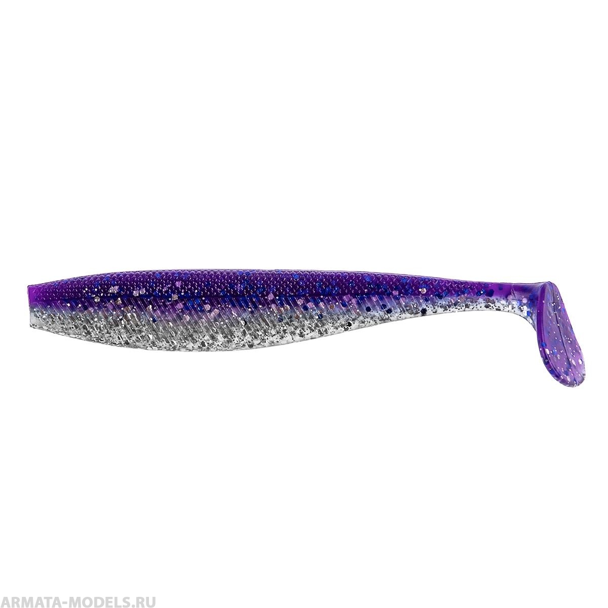 Виброхвост несъедоб. Trofey 5.5''/14см Silver Sparkles & Fio 50шт. (HS-25-036-N) Helios( цена указана за упаковку, в количестве 50шт.)